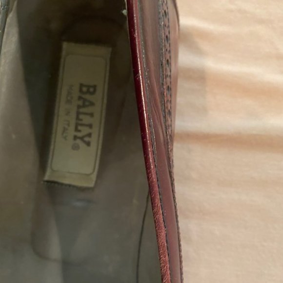 Bally Vintage Brogue Brown Maroon Brogue Classic Tassel Loafers Mens Size 12D - Picture 6 of 6